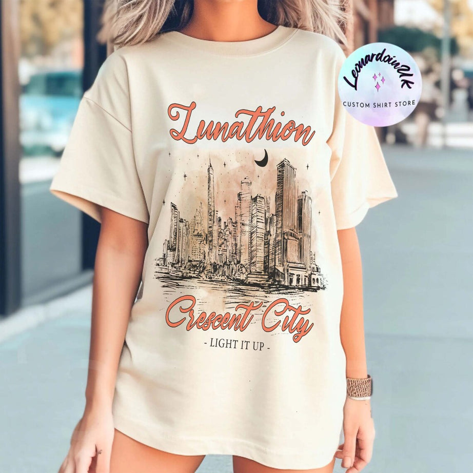 Lunathion Crescent City Shirt, Bryce Quinlan Merch, Crescent City Sjm Merch, House of Earth and Blood, Bryce Quinlan Shirt