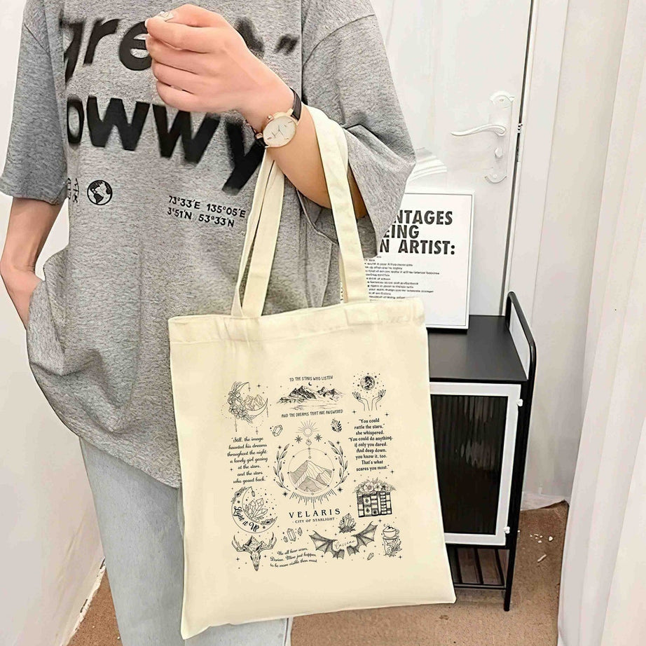 Velaris Tote Bag, ACOTAR Tote Bag, Acotar Merch, Night Court, City of Starlight, Sarah J Mass House of Wind, Prythian, A Court of Thorns