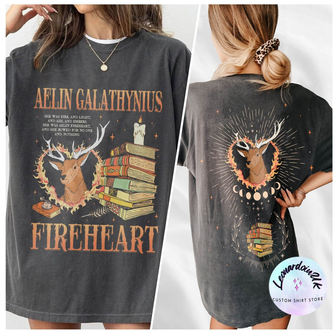 Throne of Glass Comfort Color Shirt, Aelin Galathynius Shirts, Fireheart Aelin T Shirt, Kingsflame the Thirteen, Gift for Book Lover