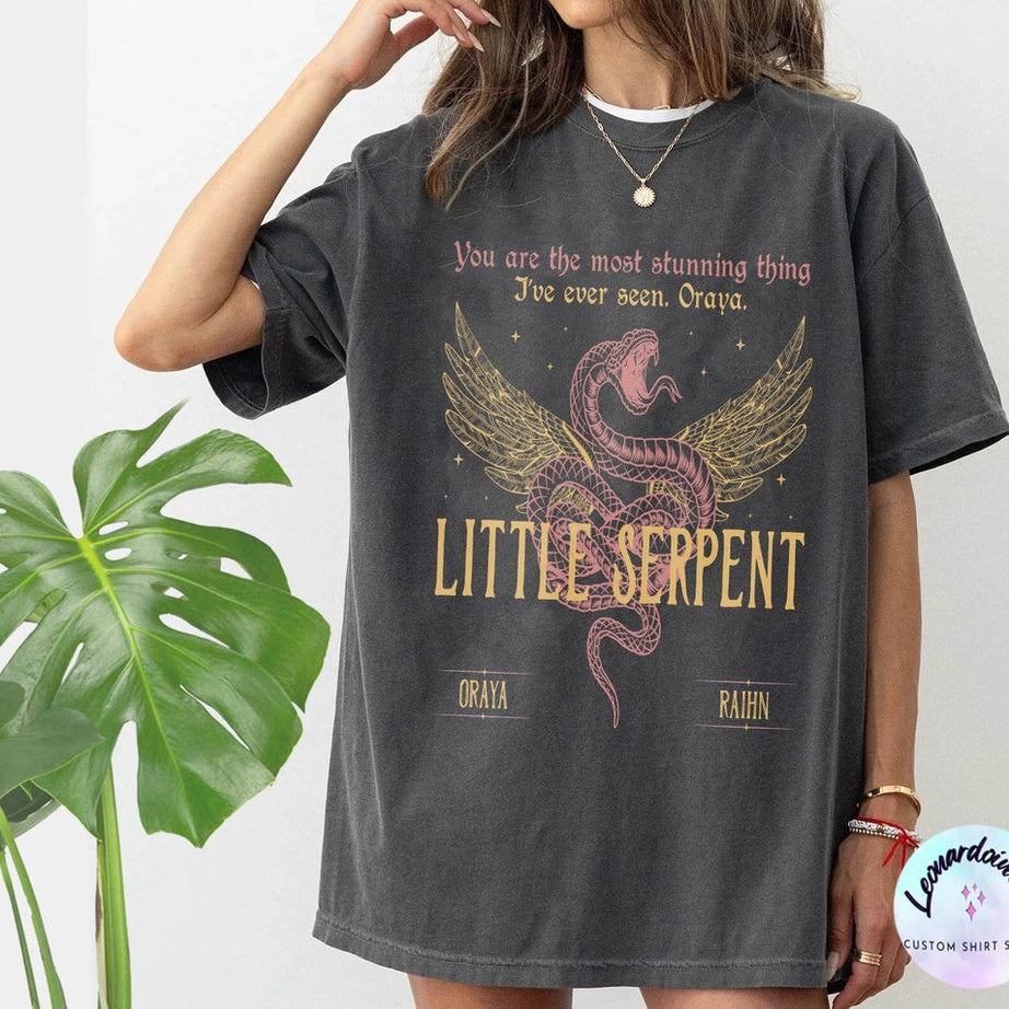 Oraya Little Serpent Comfort Color Shirt, the Serpent and the Wings of Night Reading Tshirt, Official Carissa Broadbent Merch
