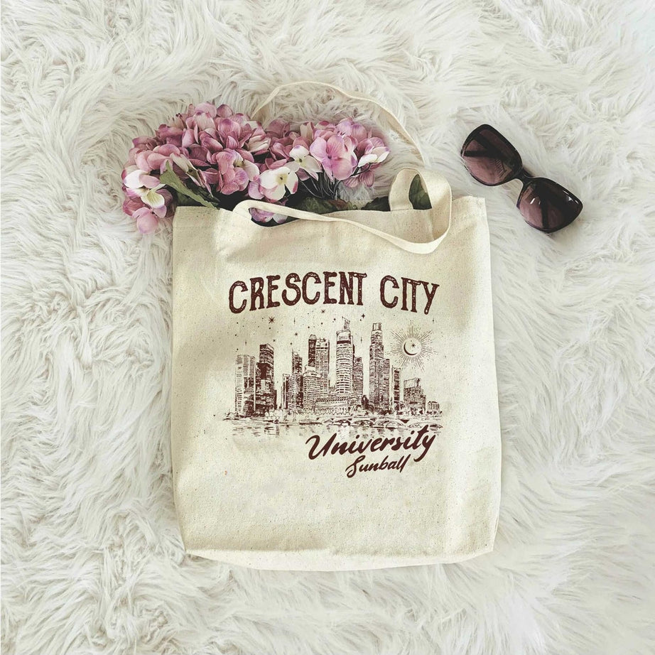 Crescent City University Tote Bag, Official Sarah J. Maas Merch, Gift for Book Lovers