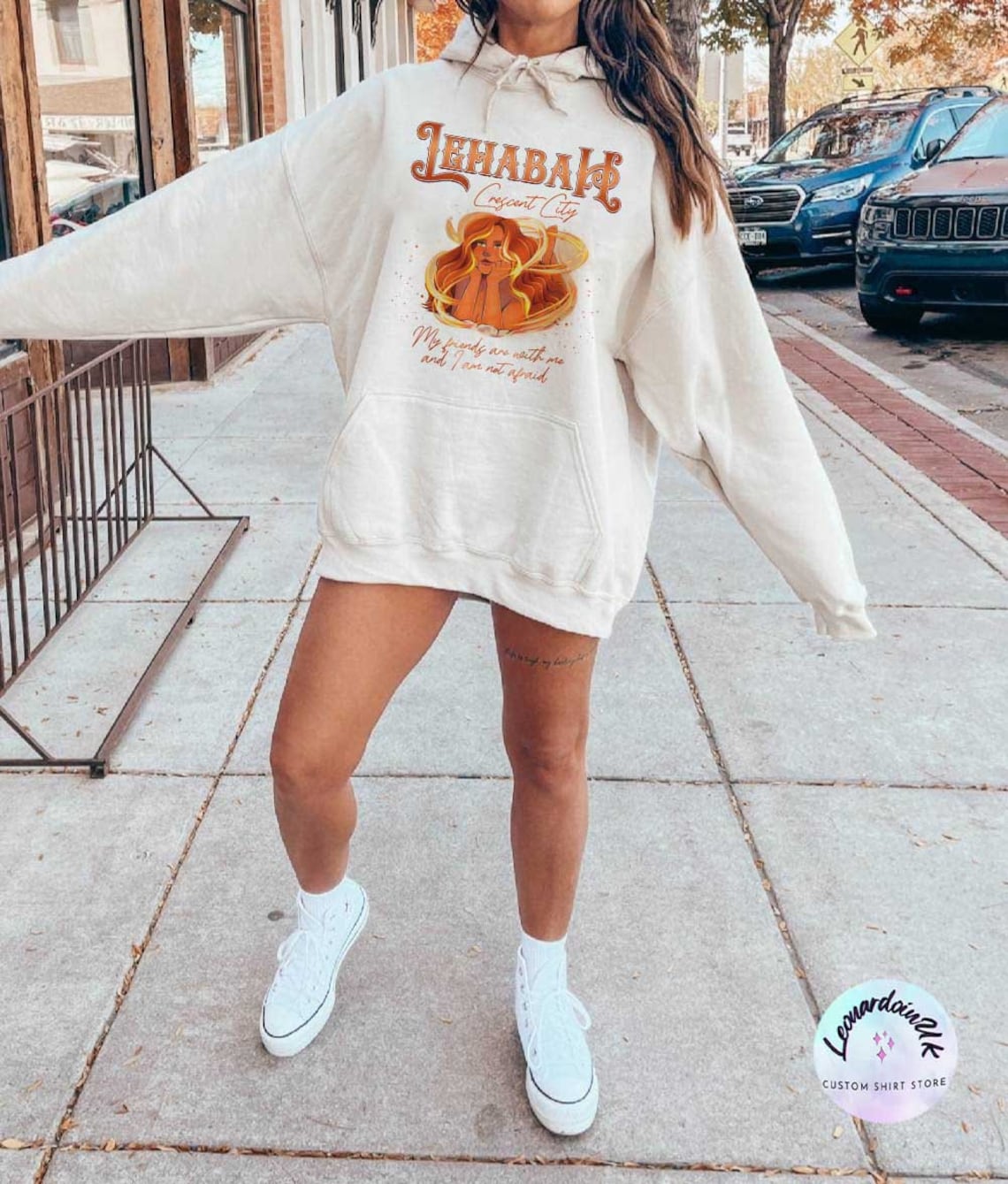 Crescent City Hoodie, My Friends Are With Me Lehabah Shirt, Crescent City Light It up Sweatshirt, Bookish Gift, SJM Merch, Bryce Quinlan