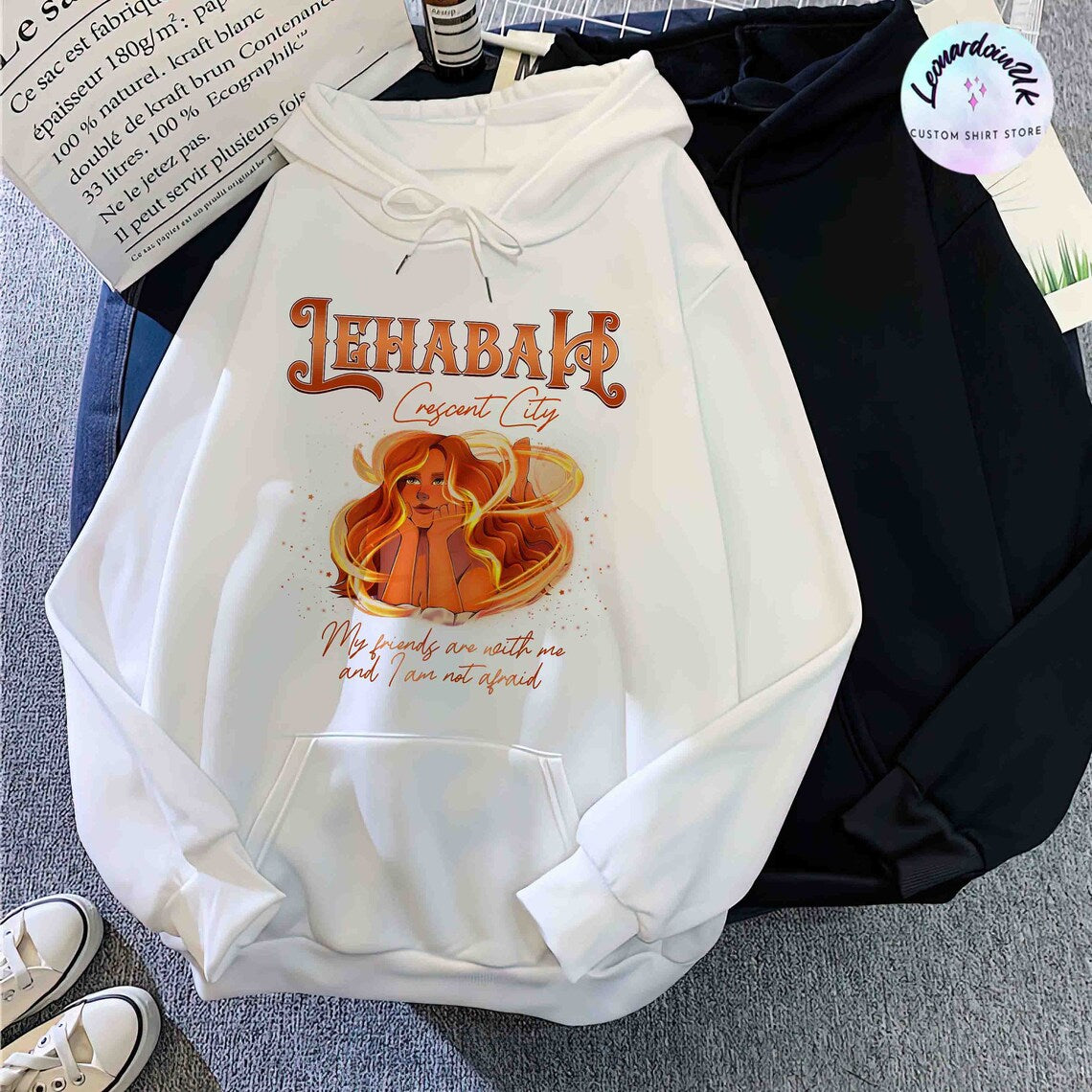 Crescent City Hoodie, My Friends Are With Me Lehabah Shirt, Crescent City Light It up Sweatshirt, Bookish Gift, SJM Merch, Bryce Quinlan