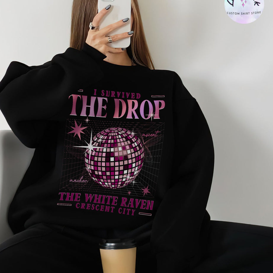 Crescent City Fan Sweatshirt, I Survived the Drop Shirt, SJM Booktok Merch, the White Raven, House of Earth and Blood