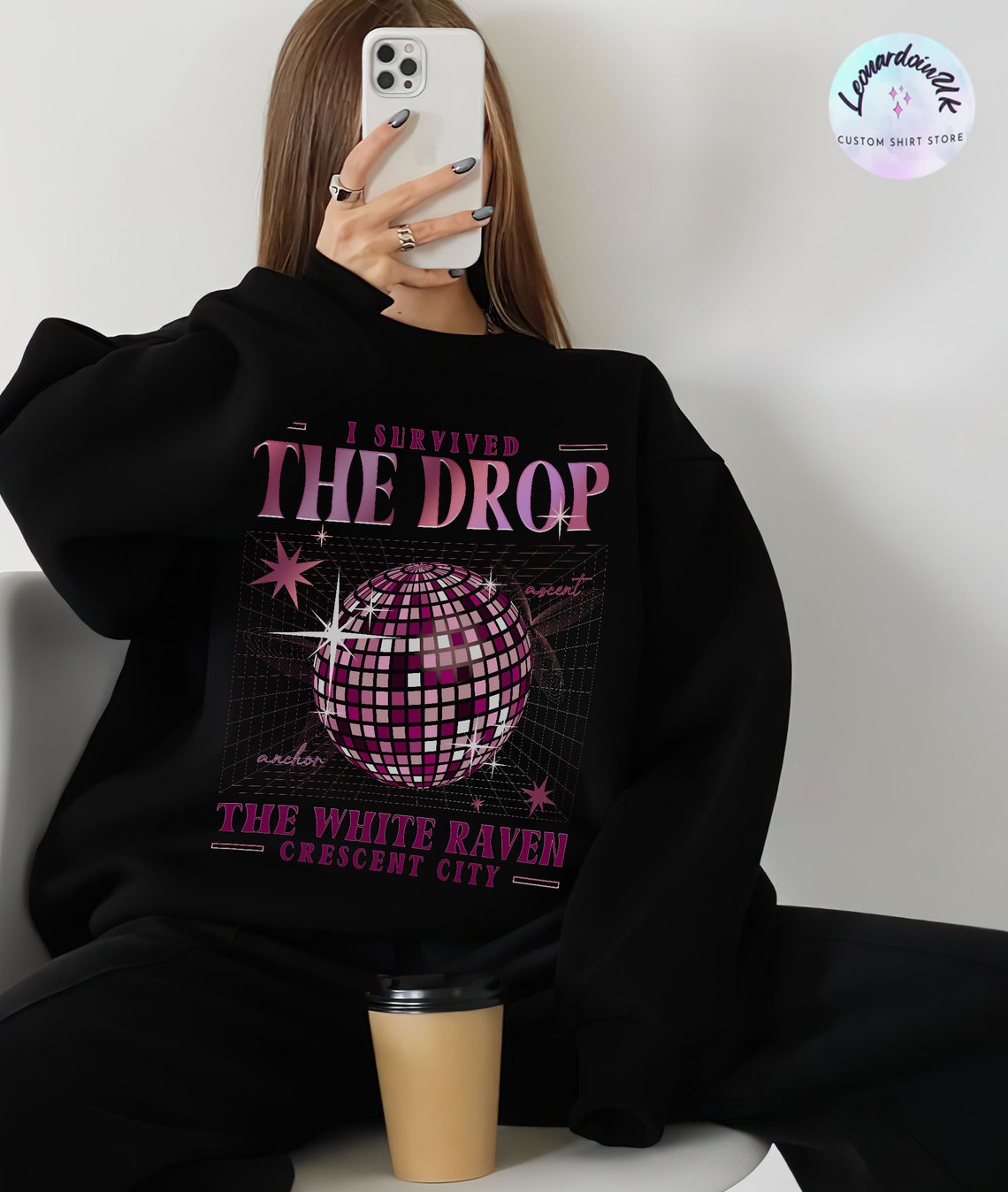 Crescent City Fan Sweatshirt, I Survived the Drop Shirt, SJM Booktok Merch, the White Raven, House of Earth and Blood