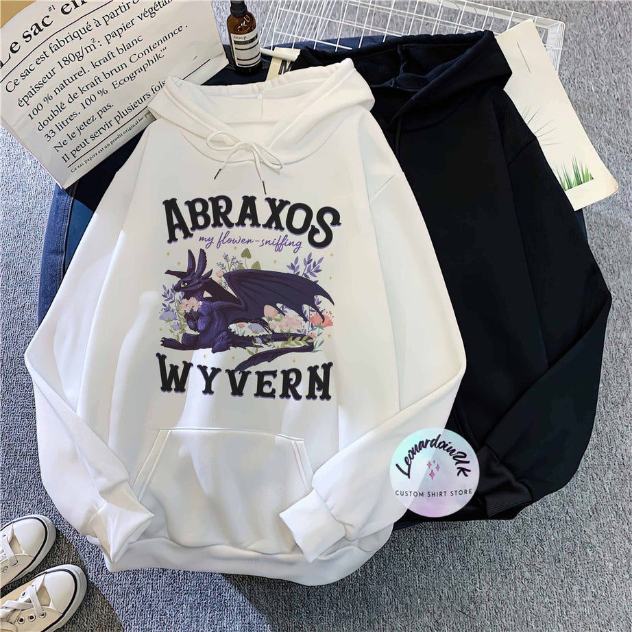 Abraxos Throne of Glass Hoodie, Flower Sniffing Wyvern, Sarah J Maas, Abraxos Shirt