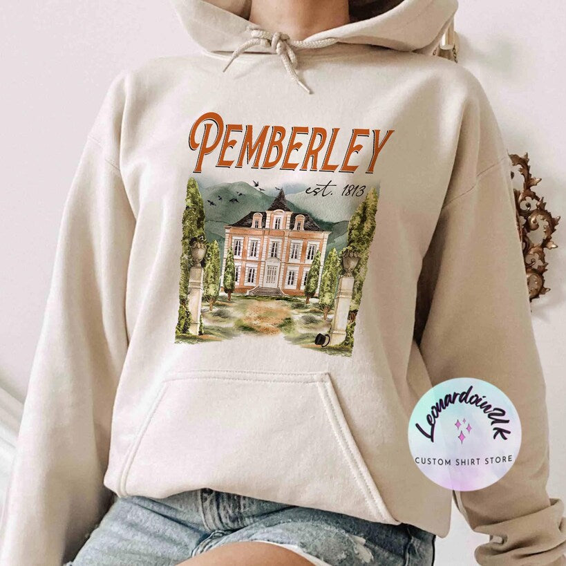 Pemberley Hoodie, Pride and Prejudice Shirt, Jane Austen Shirt, Bookworm Shirt, Book Lover Gifts, Literary Shirt
