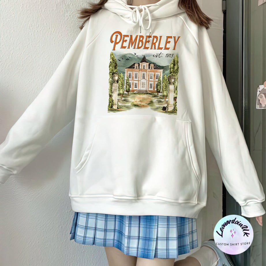 Pemberley Hoodie, Pride and Prejudice Shirt, Jane Austen Shirt, Bookworm Shirt, Book Lover Gifts, Literary Shirt