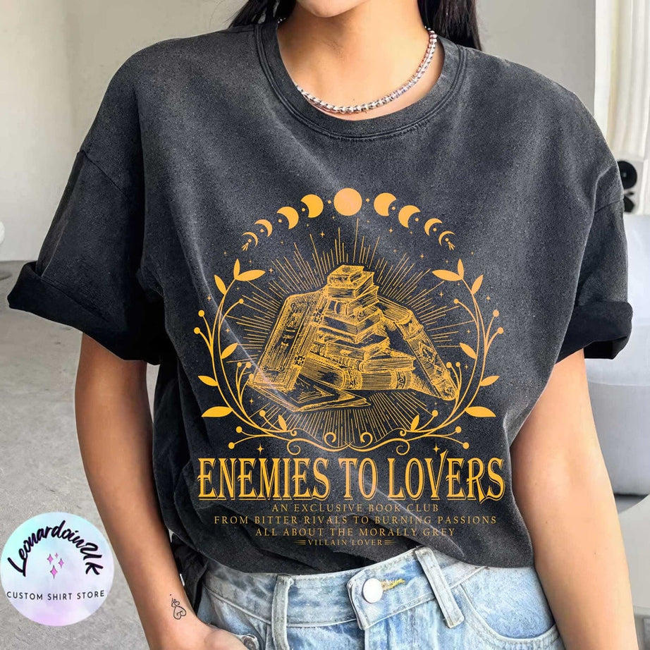 Enemies to Lovers Comfort Color Shirt, Morally Grey Shirt, Romantasy Shirt, Hot Girls Read Spicy Booktok Merch in My Bookish, Reader