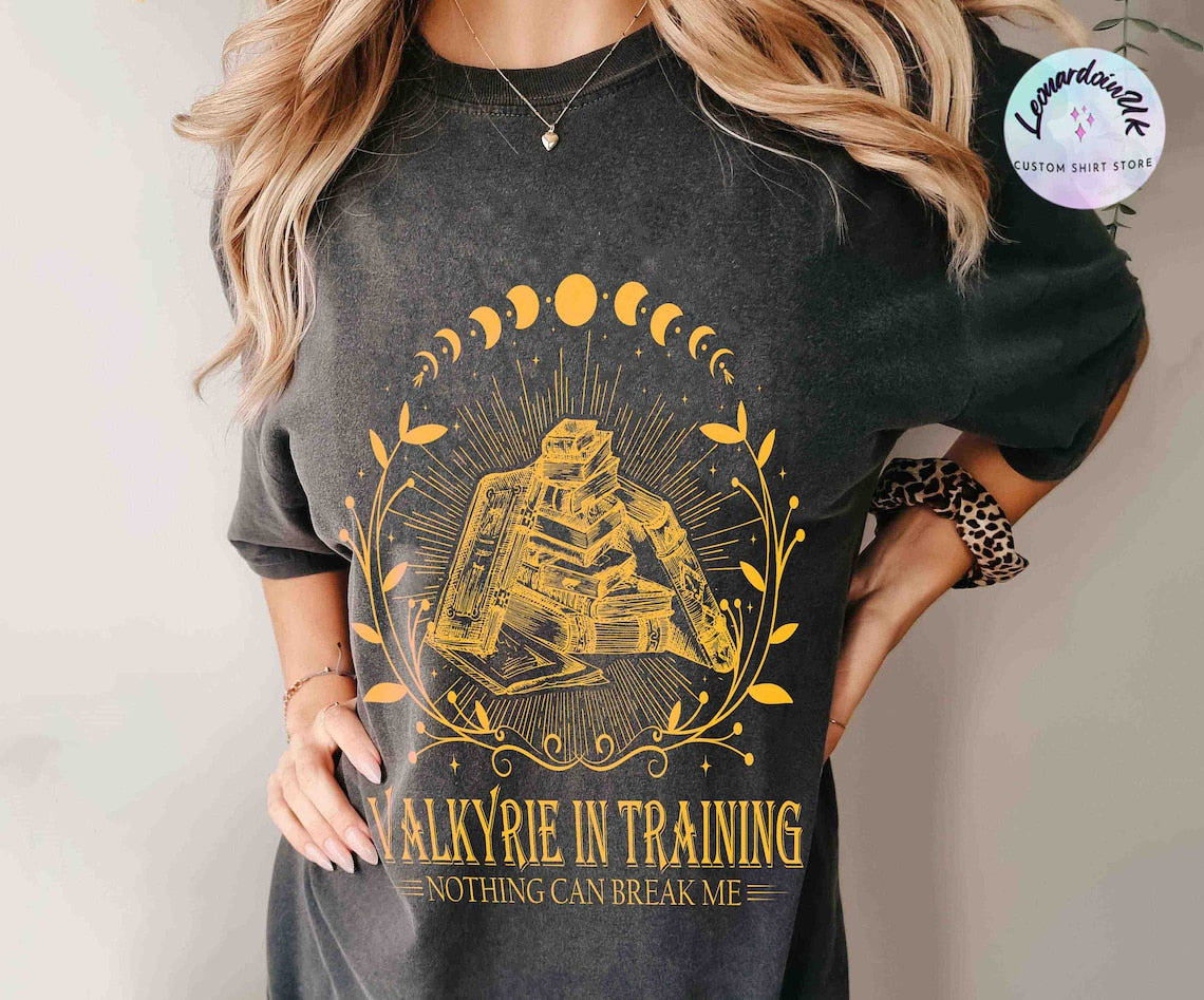 Valkyrie Training Comfort Color Shirt, Nesta Archeron Acotar, Lady Death SJM Sarah J Maas, Velaris Rhysand Night Court Silver Flame Bookish