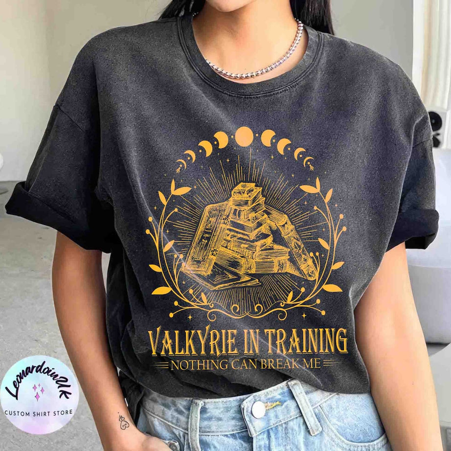 Valkyrie Training Comfort Color Shirt, Nesta Archeron Acotar, Lady Death SJM Sarah J Maas, Velaris Rhysand Night Court Silver Flame Bookish