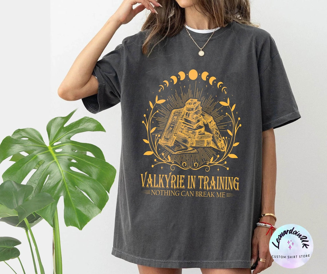 Valkyrie Training Comfort Color Shirt, Nesta Archeron Acotar, Lady Death SJM Sarah J Maas, Velaris Rhysand Night Court Silver Flame Bookish