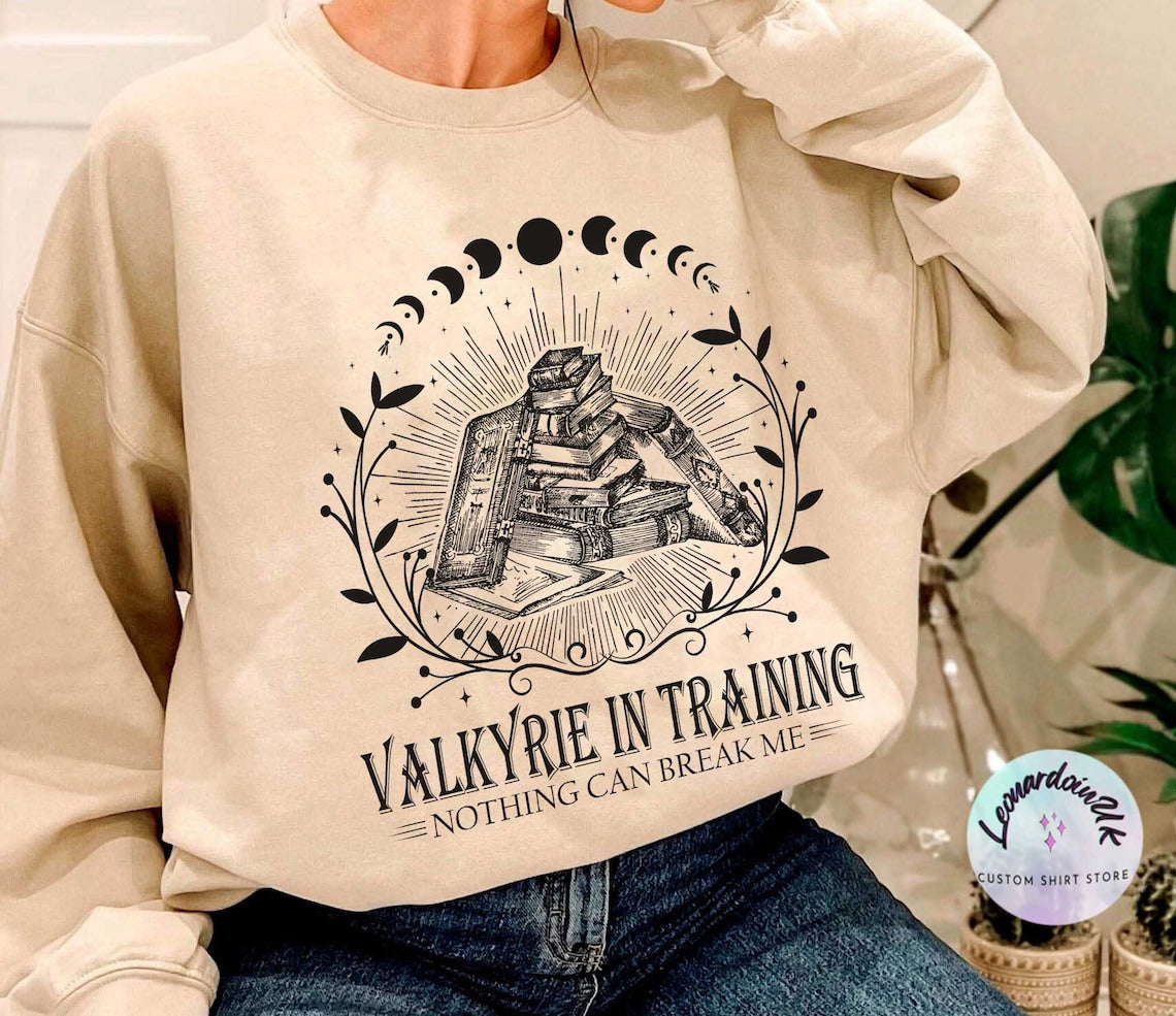 Valkyrie Training Sweatshirt, Nesta Archeron Acotar, Lady Death SJM Sarah J Maas Merch, Rhysand Night Court Silver Flame ACOSF, Velaris