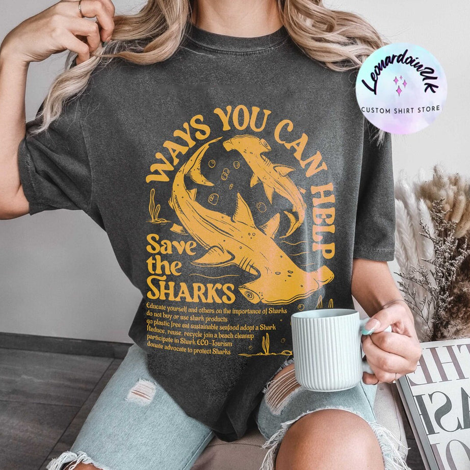 Save the Sharks Comfort Color Shirt, Respect the Locals, Shark Shirt, Shark Shirt, Shark Weekk, Respect the Locals Hoodie, Shark Gift