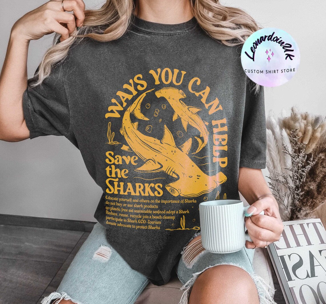 Save the Sharks Comfort Color Shirt, Respect the Locals, Shark Shirt, Shark Shirt, Shark Weekk, Respect the Locals Hoodie, Shark Gift