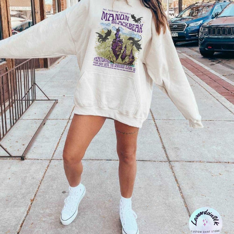 Manon Blackbeak Hoodie, Throne of Glass Shirt, Bookish Merch, Acotar Hoodie, Crescent City, Rhysand , Sarah J Maas Merch