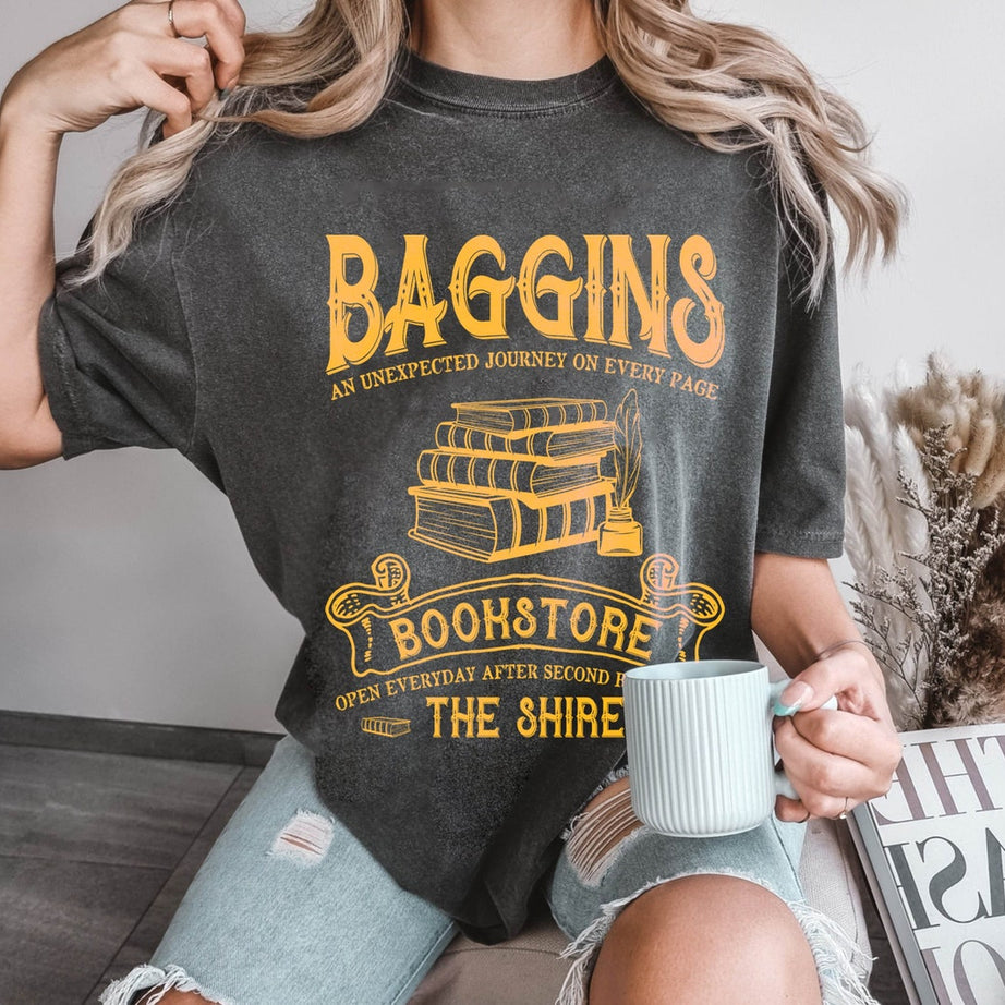 Baggins Bookstore Comfort Color Shirt