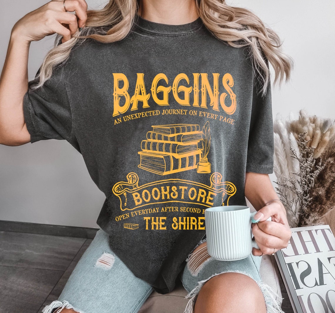 Baggins Bookstore Comfort Color Shirt