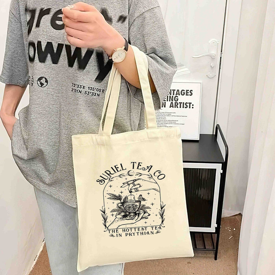 Suriel Tea Co Tote Bag, Acotar Bag, Bookish Bag, Sarah J Maas, A Court of Thorns and Roses, Suriel Tea Co, Acotar