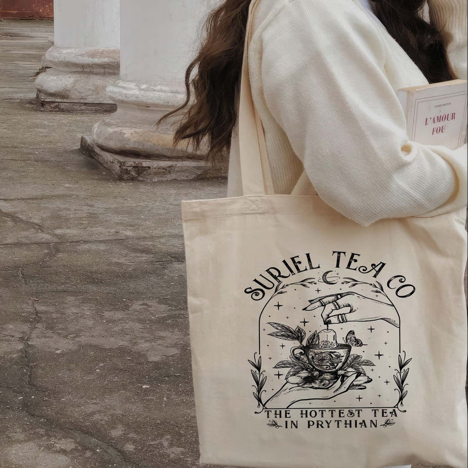 Suriel Tea Co Tote Bag, Acotar Bag, Bookish Bag, Sarah J Maas, A Court of Thorns and Roses, Suriel Tea Co, Acotar