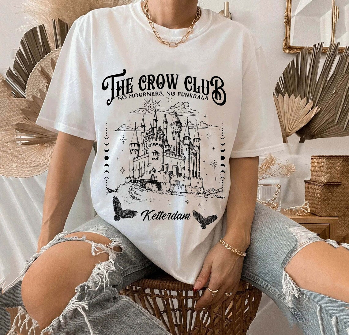Six of Crows Comfort Color Shirt, Shadow and Bone, Kaz Brekker, Ketterdam Crow Club, the Crow Club Shirt