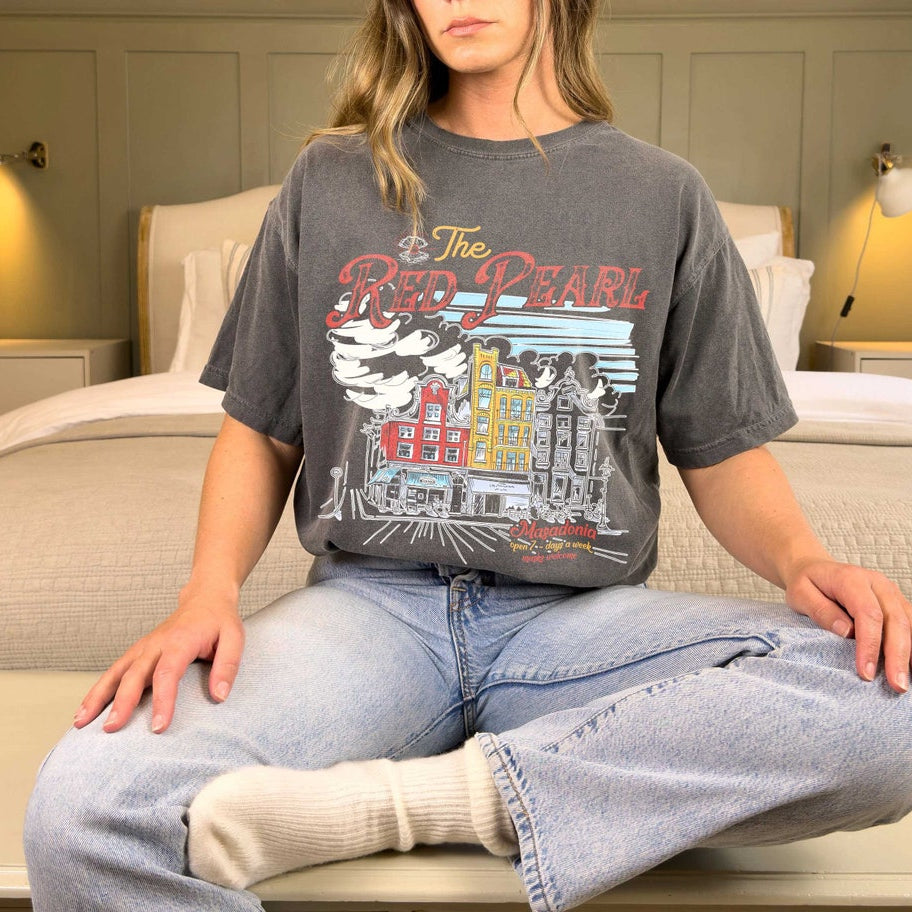 FBAA the Red Pearl Comfort Color Shirt, From Blood and Ash, Casteel Da'neer, Poppy Balfour, JLA Bookish Gift, Masadonia Solis Atlania Gift