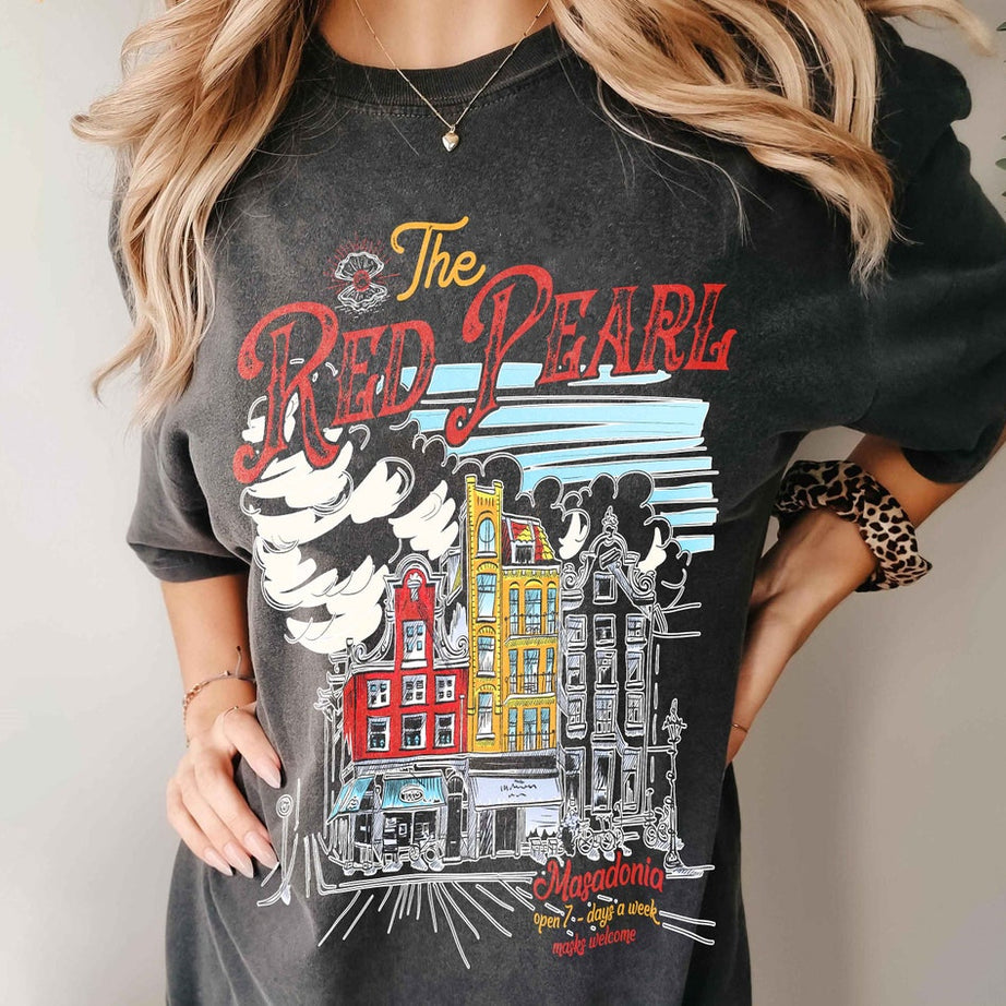 FBAA the Red Pearl Comfort Color Shirt, From Blood and Ash, Casteel Da'neer, Poppy Balfour, JLA Bookish Gift, Masadonia Solis Atlania Gift