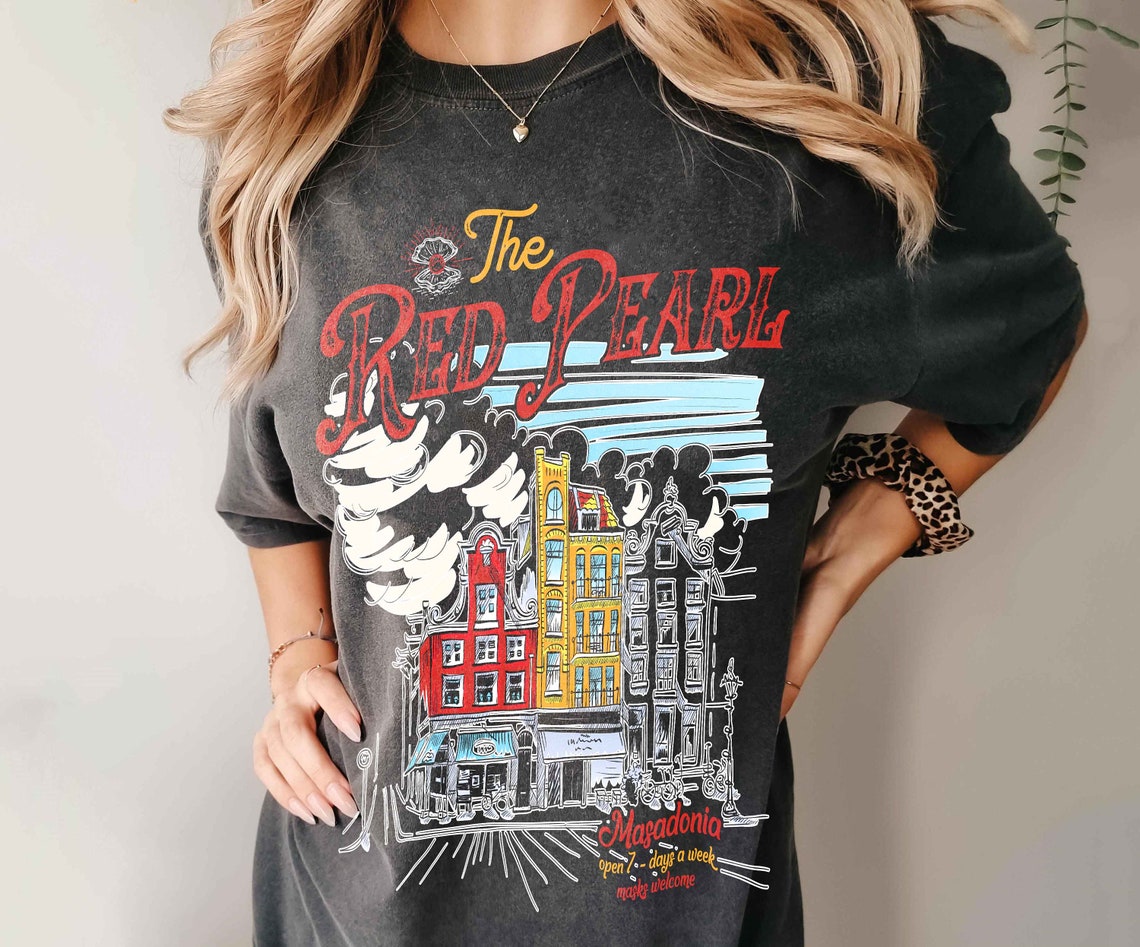 FBAA the Red Pearl Comfort Color Shirt, From Blood and Ash, Casteel Da'neer, Poppy Balfour, JLA Bookish Gift, Masadonia Solis Atlania Gift