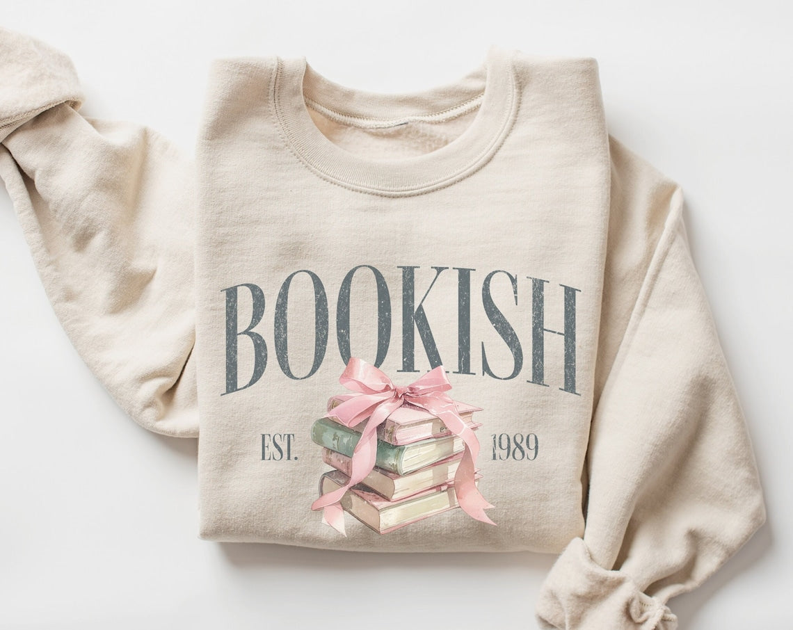 Bookish Sweatshirt, Coquette Book Lover Shirt, Bookish Gift, Gift for Book Lover, Bookworm Sweatshirt, Coquette Aesthetic Reading Shirt