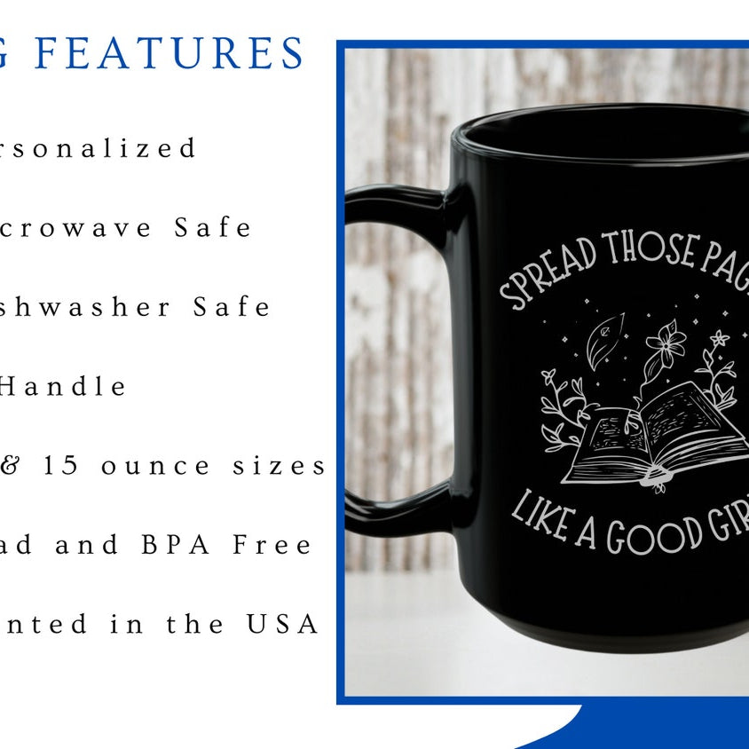 Smut Readers Mug, Funny Reading Mug, Novelty Mug, Spicy Book Mug, Smut Reader Gift, Spicy Reader Gift, Gag Gift for Her, Spread Those Pages