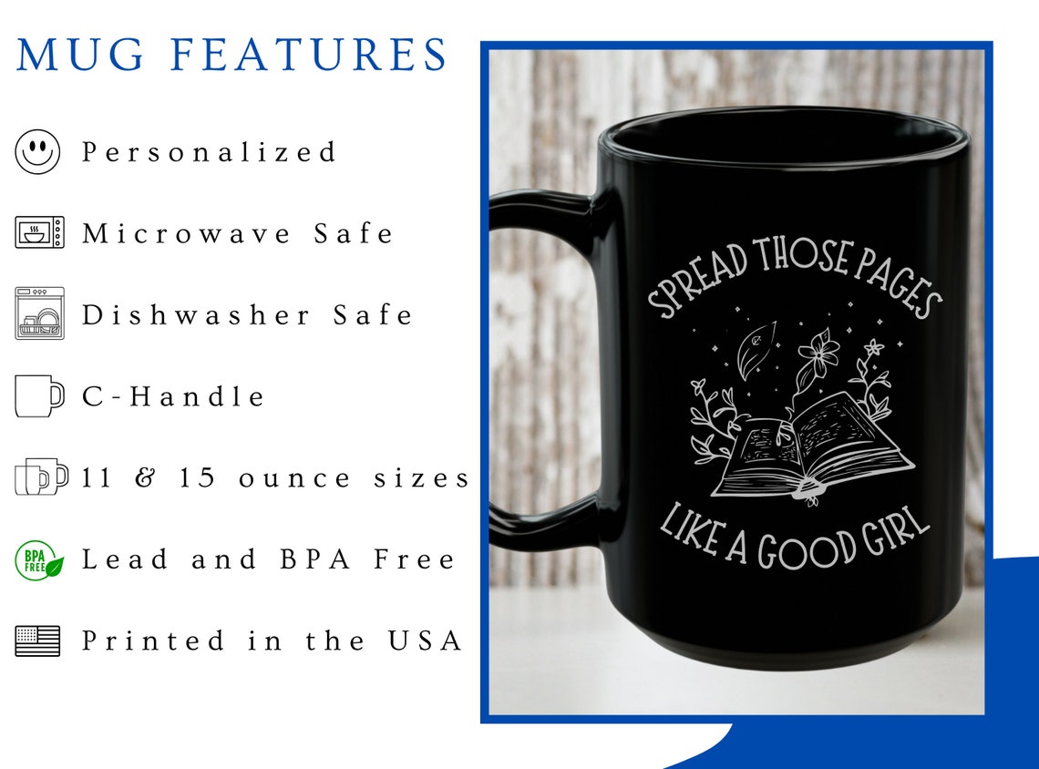 Smut Readers Mug, Funny Reading Mug, Novelty Mug, Spicy Book Mug, Smut Reader Gift, Spicy Reader Gift, Gag Gift for Her, Spread Those Pages