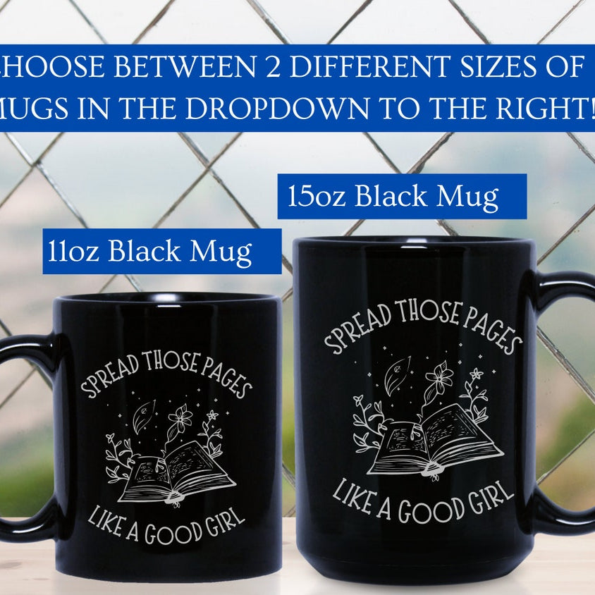 Smut Readers Mug, Funny Reading Mug, Novelty Mug, Spicy Book Mug, Smut Reader Gift, Spicy Reader Gift, Gag Gift for Her, Spread Those Pages