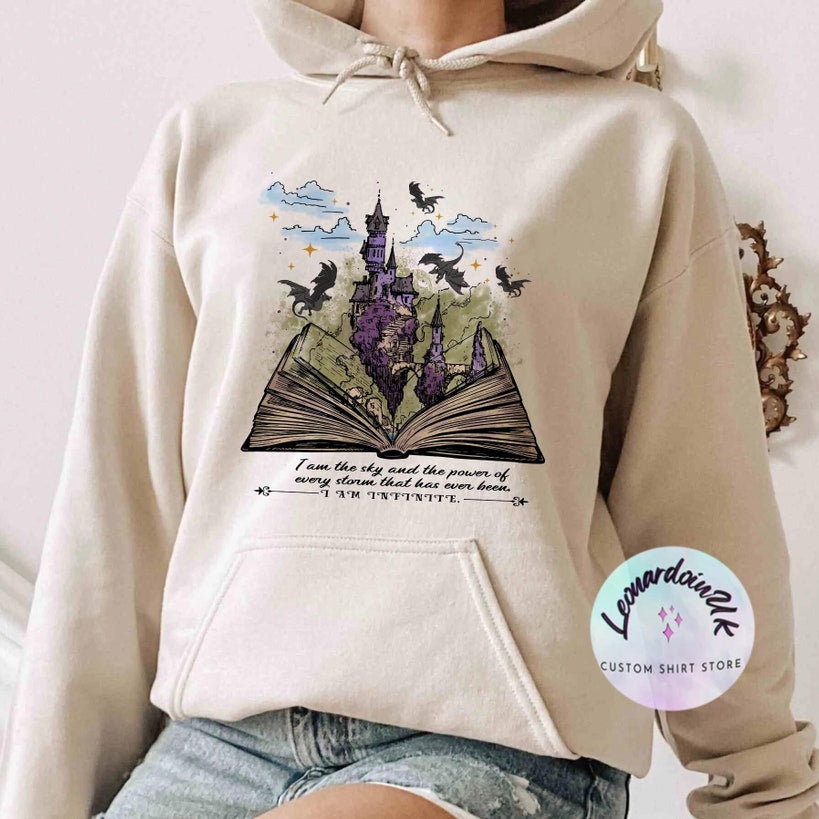 I Am the Sky Hoodie, Vintage Basgiath War College Shirt, Fourth Wing, Dragon Rider Violet Sorrengail, Bookish the Empyrean Series Hoodie