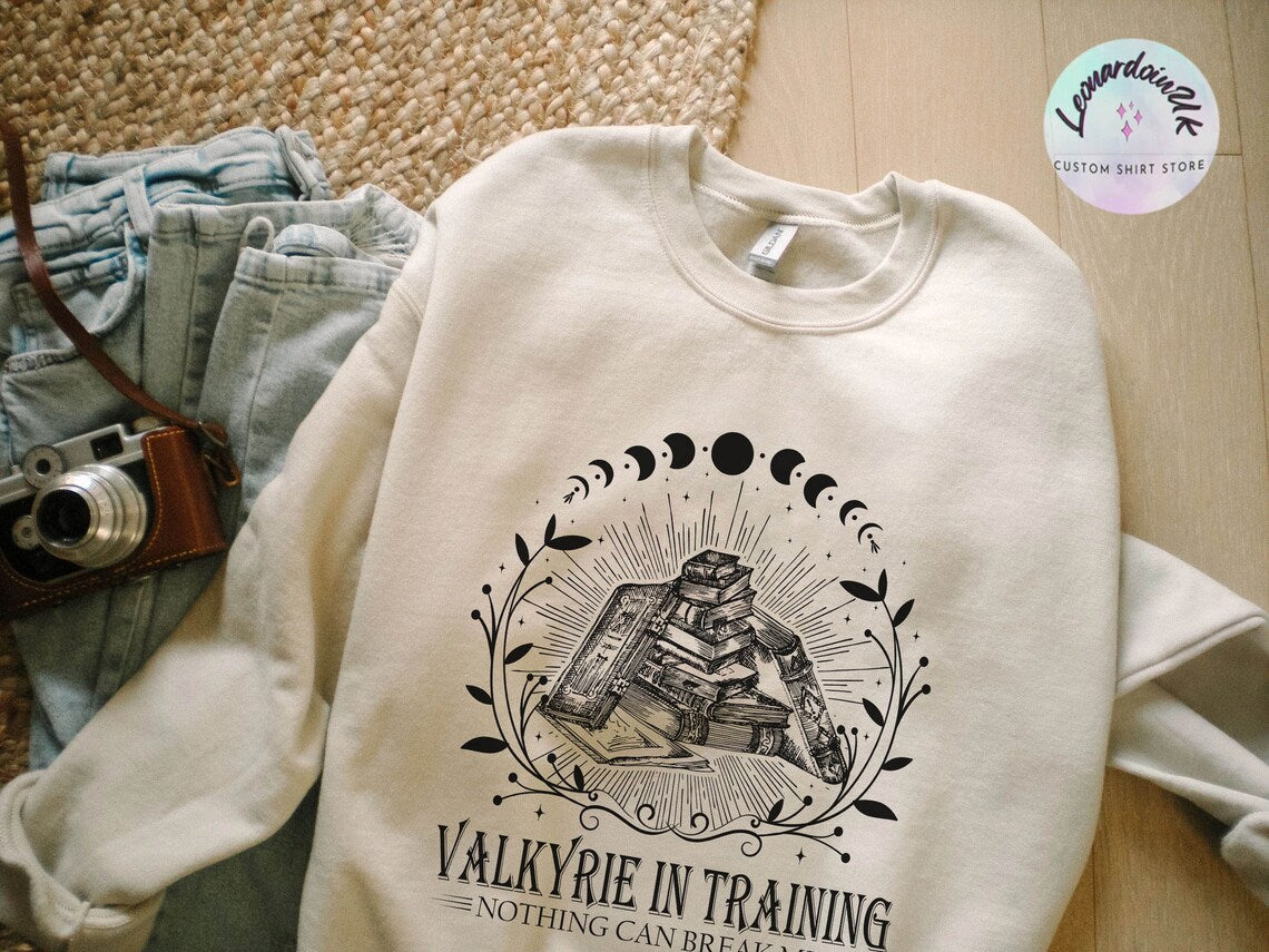 Valkyrie Training Sweatshirt, Nesta Archeron Acotar, Lady Death SJM Sarah J Maas Merch, Rhysand Night Court Silver Flame ACOSF, Velaris