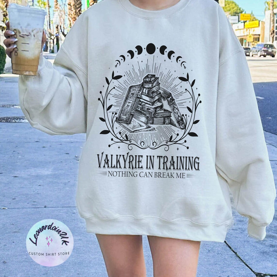 Valkyrie Training Sweatshirt, Nesta Archeron Acotar, Lady Death SJM Sarah J Maas Merch, Rhysand Night Court Silver Flame ACOSF, Velaris