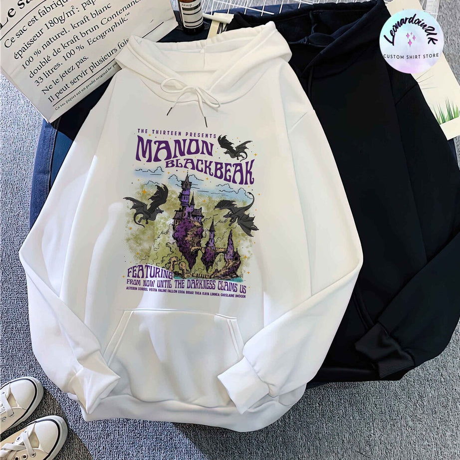 Manon Blackbeak Hoodie, Throne of Glass Shirt, Bookish Merch, Acotar Hoodie, Crescent City, Rhysand , Sarah J Maas Merch