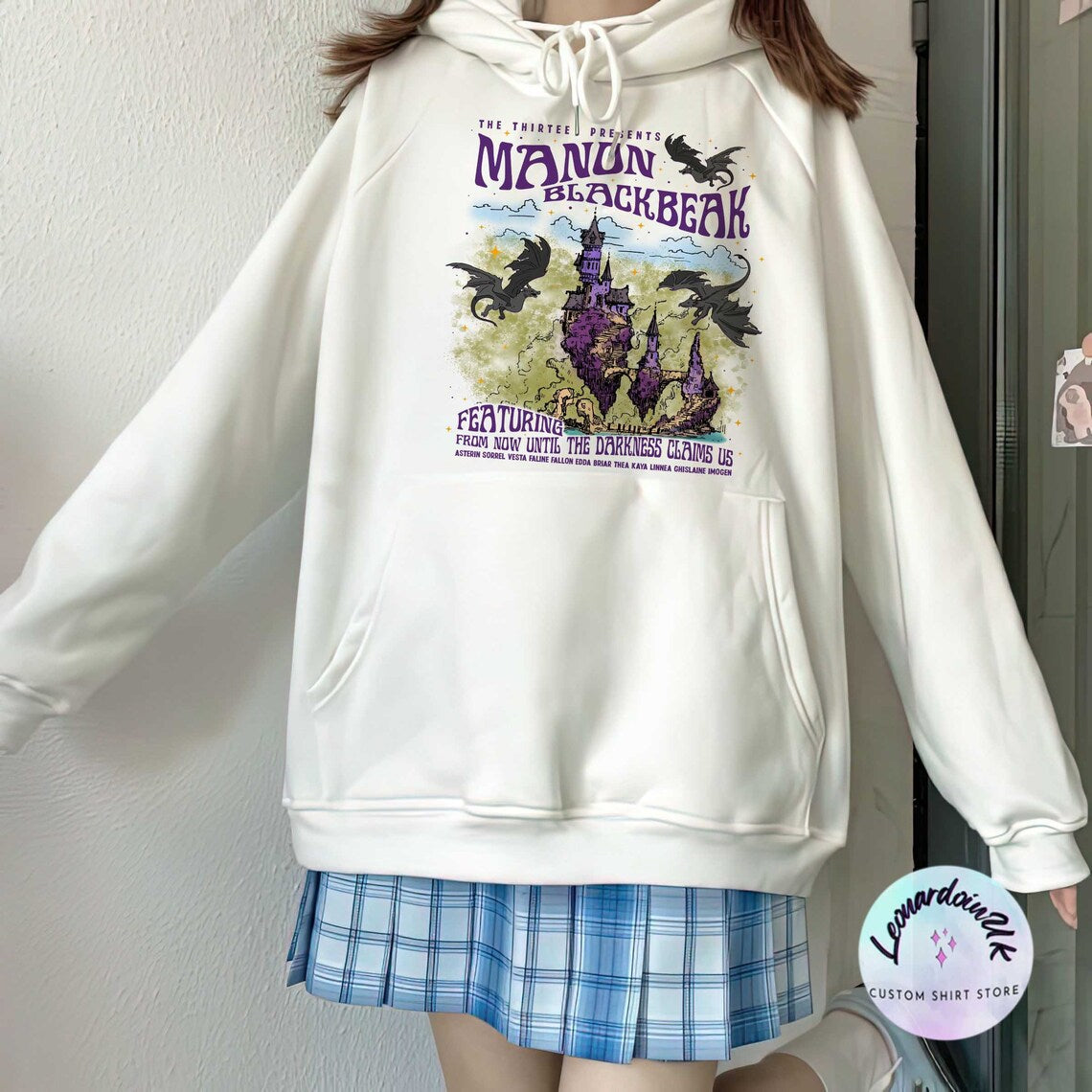 Manon Blackbeak Hoodie, Throne of Glass Shirt, Bookish Merch, Acotar Hoodie, Crescent City, Rhysand , Sarah J Maas Merch