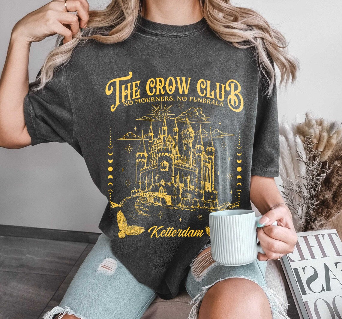 Six of Crows Comfort Color Shirt, Shadow and Bone, Kaz Brekker, Ketterdam Crow Club, the Crow Club Shirt