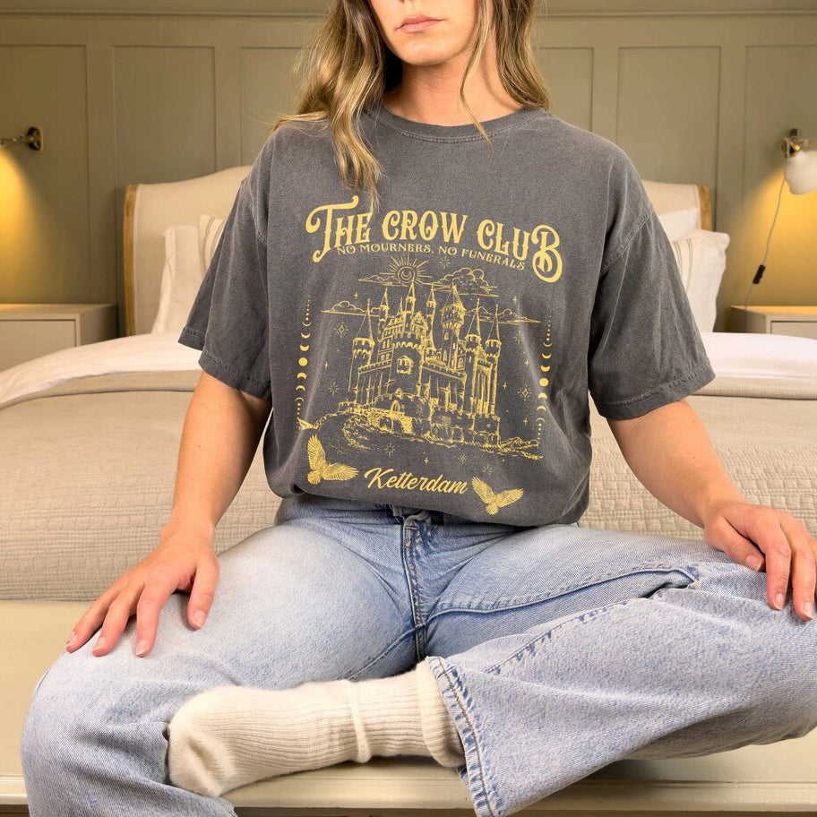 Six of Crows Comfort Color Shirt, Shadow and Bone, Kaz Brekker, Ketterdam Crow Club, the Crow Club Shirt