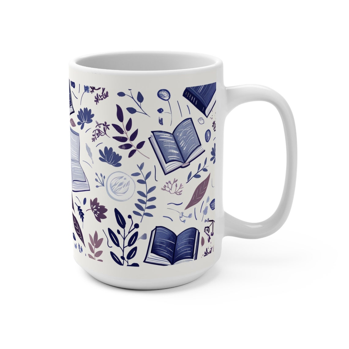 Beautiful Bookish Mug, Favorite Bookshelf Coffee Mug, Bookworm Gift for Reader, Gift for Book Lovers, Gift for Her, Gift for Him (15oz)