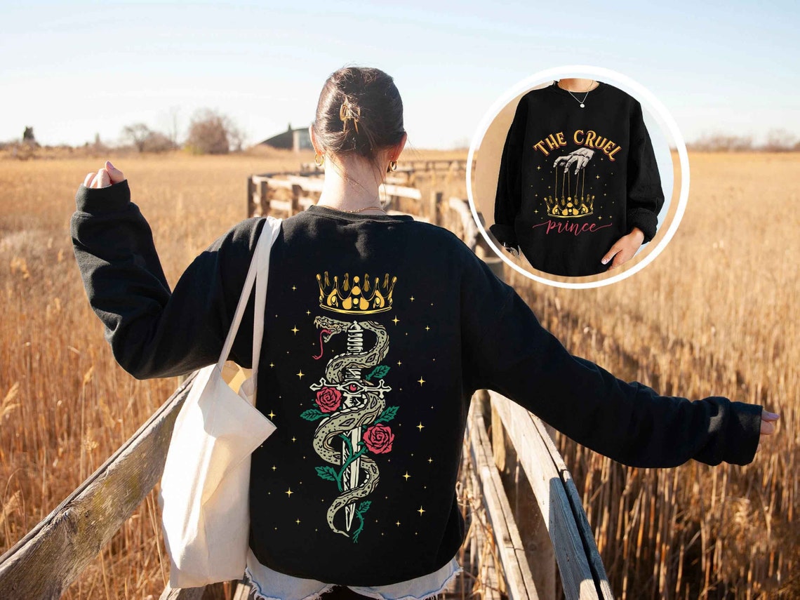 The Cruel Prince Sweatshirt, the Folk of the Air Sweatshirt, Cardan Greenbriar Crewneck, Jude and Cardan, Bookish Sweatshirt