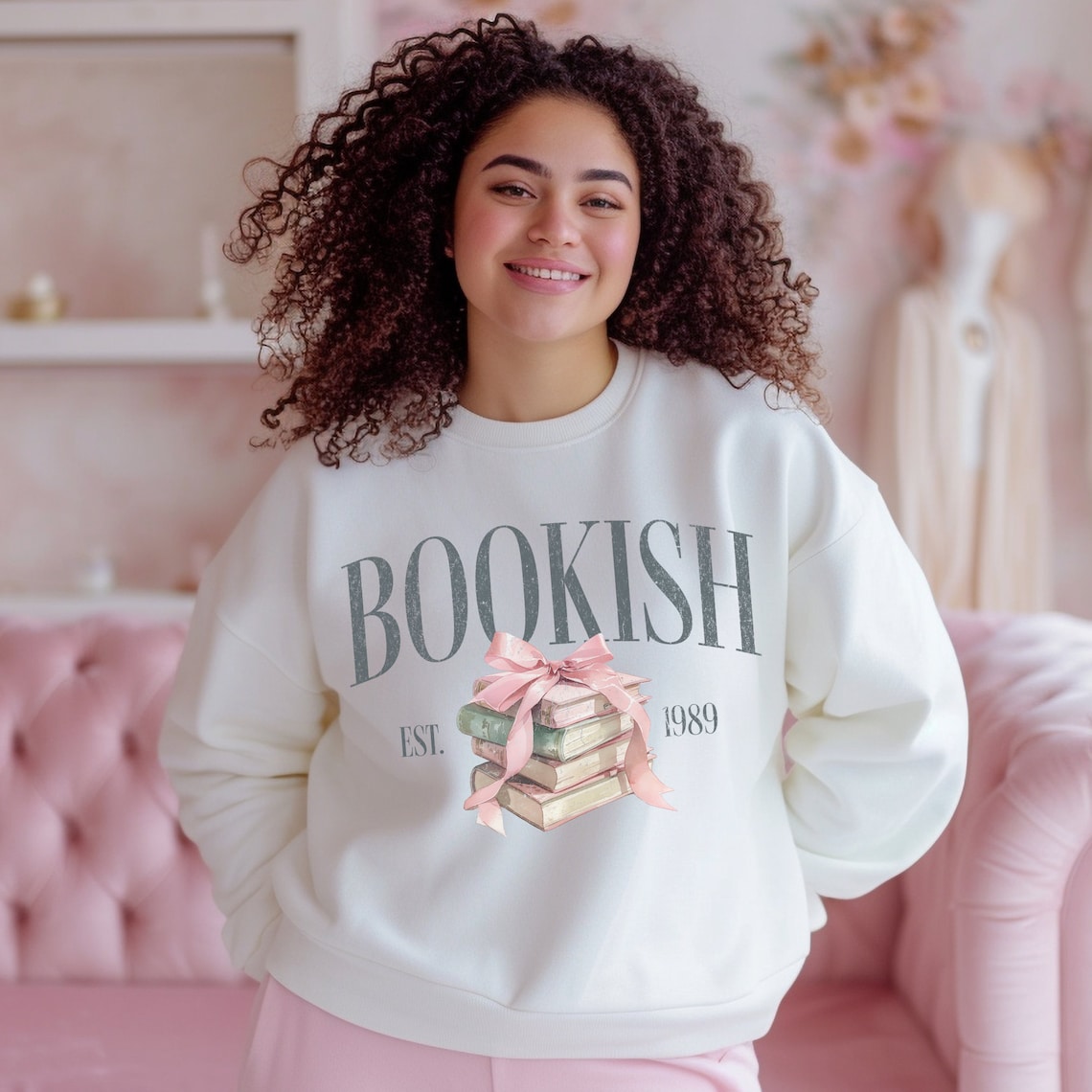 Bookish Sweatshirt, Coquette Book Lover Shirt, Bookish Gift, Gift for Book Lover, Bookworm Sweatshirt, Coquette Aesthetic Reading Shirt