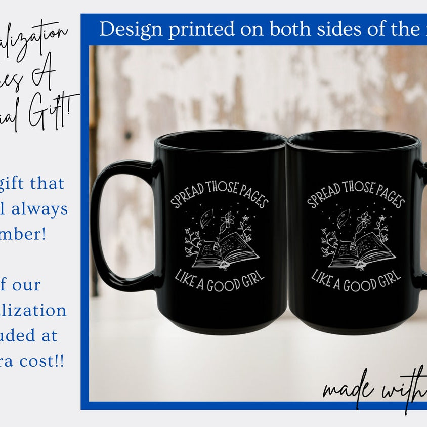 Smut Readers Mug, Funny Reading Mug, Novelty Mug, Spicy Book Mug, Smut Reader Gift, Spicy Reader Gift, Gag Gift for Her, Spread Those Pages