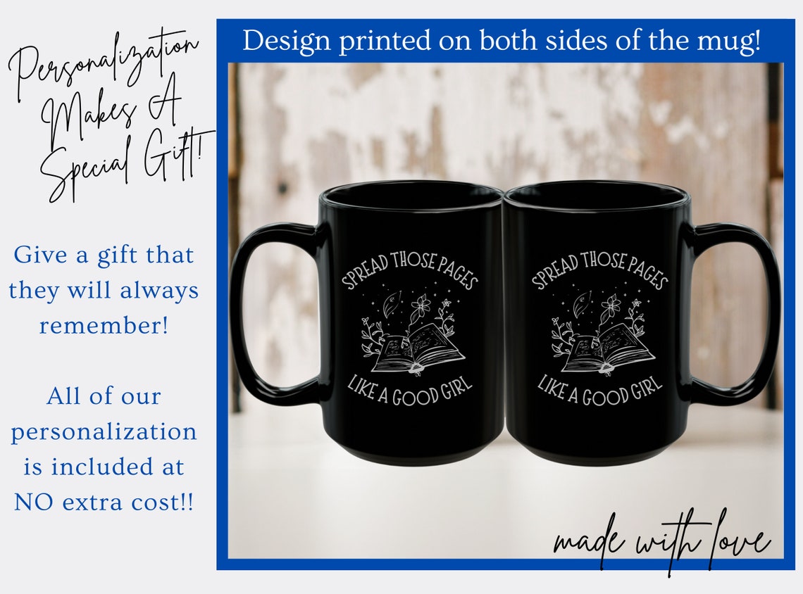 Smut Readers Mug, Funny Reading Mug, Novelty Mug, Spicy Book Mug, Smut Reader Gift, Spicy Reader Gift, Gag Gift for Her, Spread Those Pages