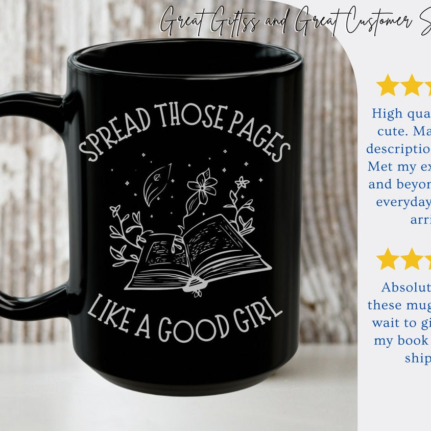Smut Readers Mug, Funny Reading Mug, Novelty Mug, Spicy Book Mug, Smut Reader Gift, Spicy Reader Gift, Gag Gift for Her, Spread Those Pages
