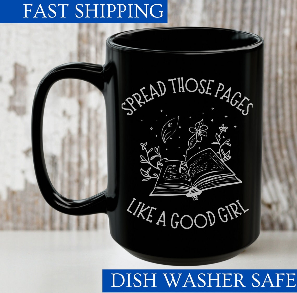 Smut Readers Mug, Funny Reading Mug, Novelty Mug, Spicy Book Mug, Smut Reader Gift, Spicy Reader Gift, Gag Gift for Her, Spread Those Pages