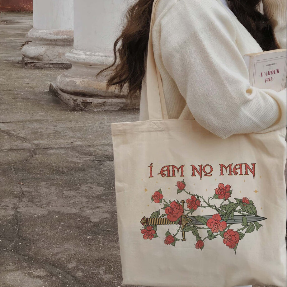 I Am No Man Tote Bag, Fantasy Reader Tote Bag, Book Gift for Her, Bookish Gift, Bookish Gift for Her, Epic Fantasy Book, I Am No Man Bag