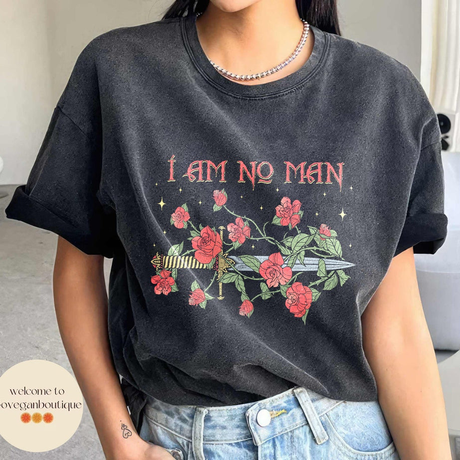 I Am No Man Comfort Color Shirt, Fantasy Reader Shirt, Book Gift for Her, Bookish Gift, Bookish Gift for Her, Epic Fantasy Book, I Am No Man