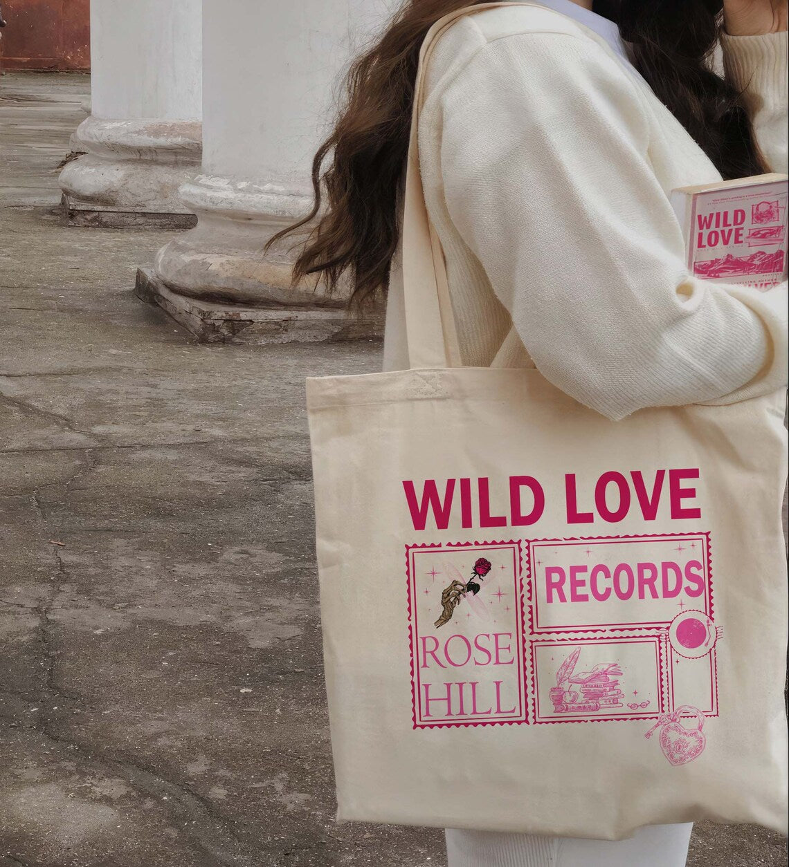 Wild Love Merch, Wild Rose Records, Elsie Silver Merch, Ford Grant , Book Tote Bag , Bookish Merch