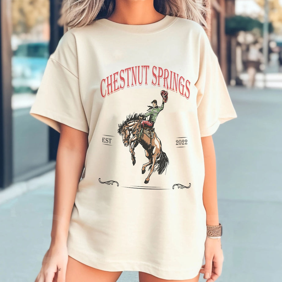 Chestnut Springs Series Comfort Color Shirt, Licensed Elsie Silver Merch, Book Merch, Book Shirt, Cowboy Romance Merch
